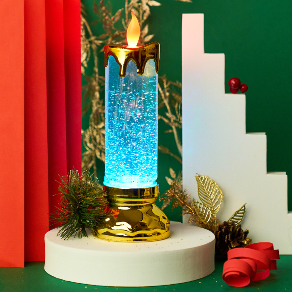 Многоцветна въртяща се LED свещ за празници и партита, Onuvio®